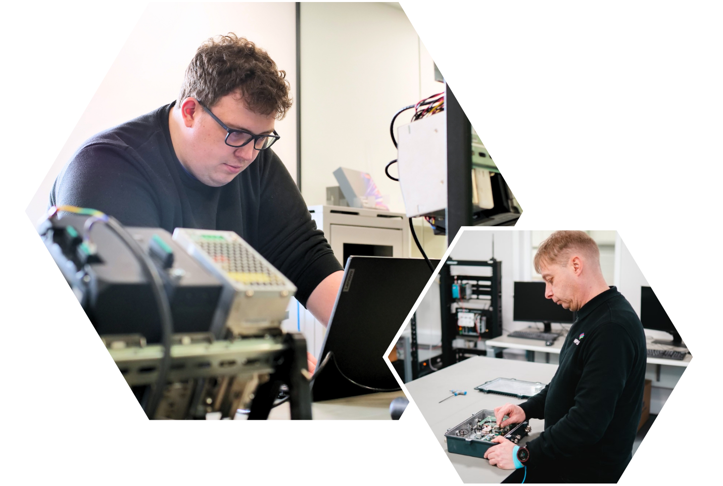 Technical engineers supporting industrial training