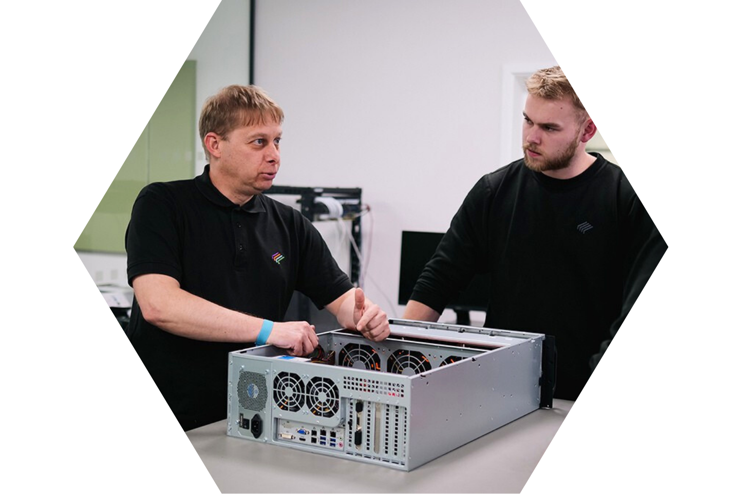 Technical Support team working on PC