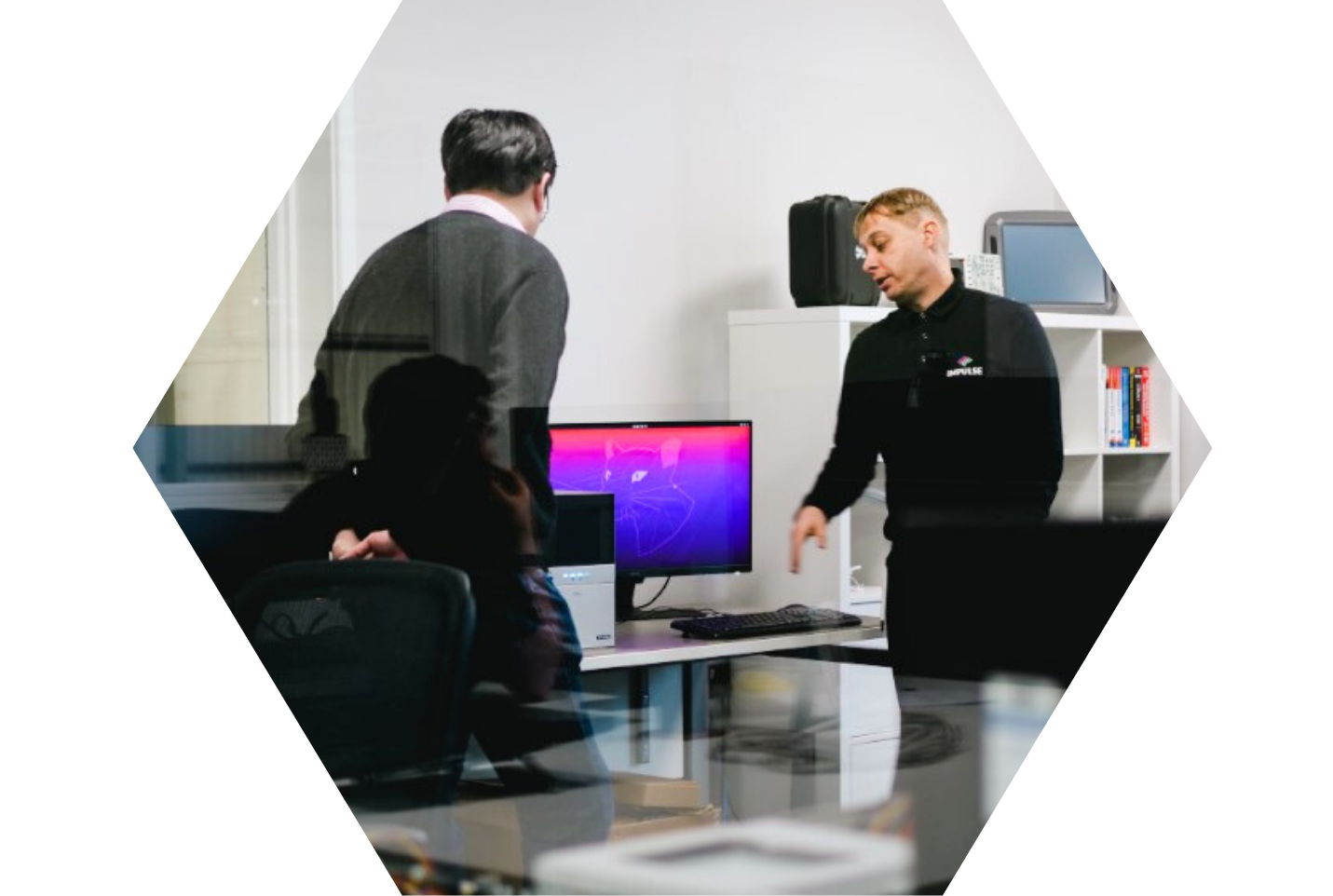 Technical Support team working on PC