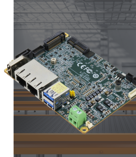 Modern train at a station representing railway computing solutions