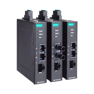 Moxa 1 Port PoE+ Fast Ethernet-to-Fibre Media Converters 