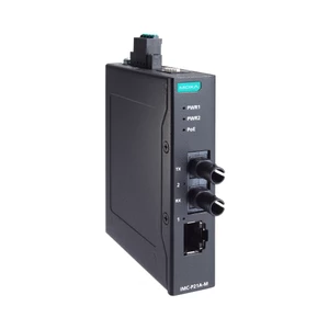 Moxa 1 Port PoE+ Fast Ethernet-to-Fibre Media Converters 