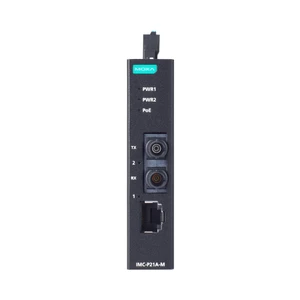 Moxa 1 Port PoE+ Fast Ethernet-to-Fibre Media Converters 