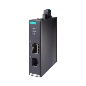 Moxa 1 Port PoE+ Gigabit Ethernet-to-Fibre Media Converters 