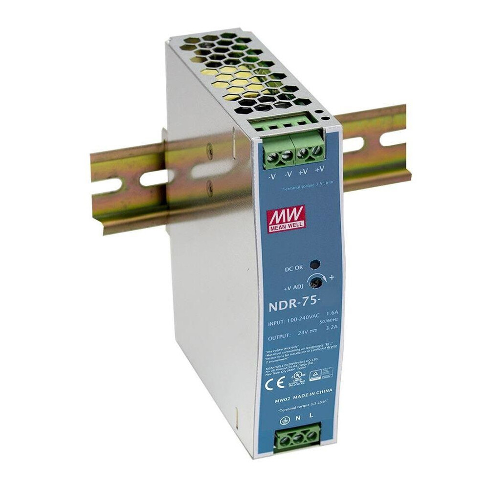 Mean Well 75W Industrial DIN-rail Power Supply 